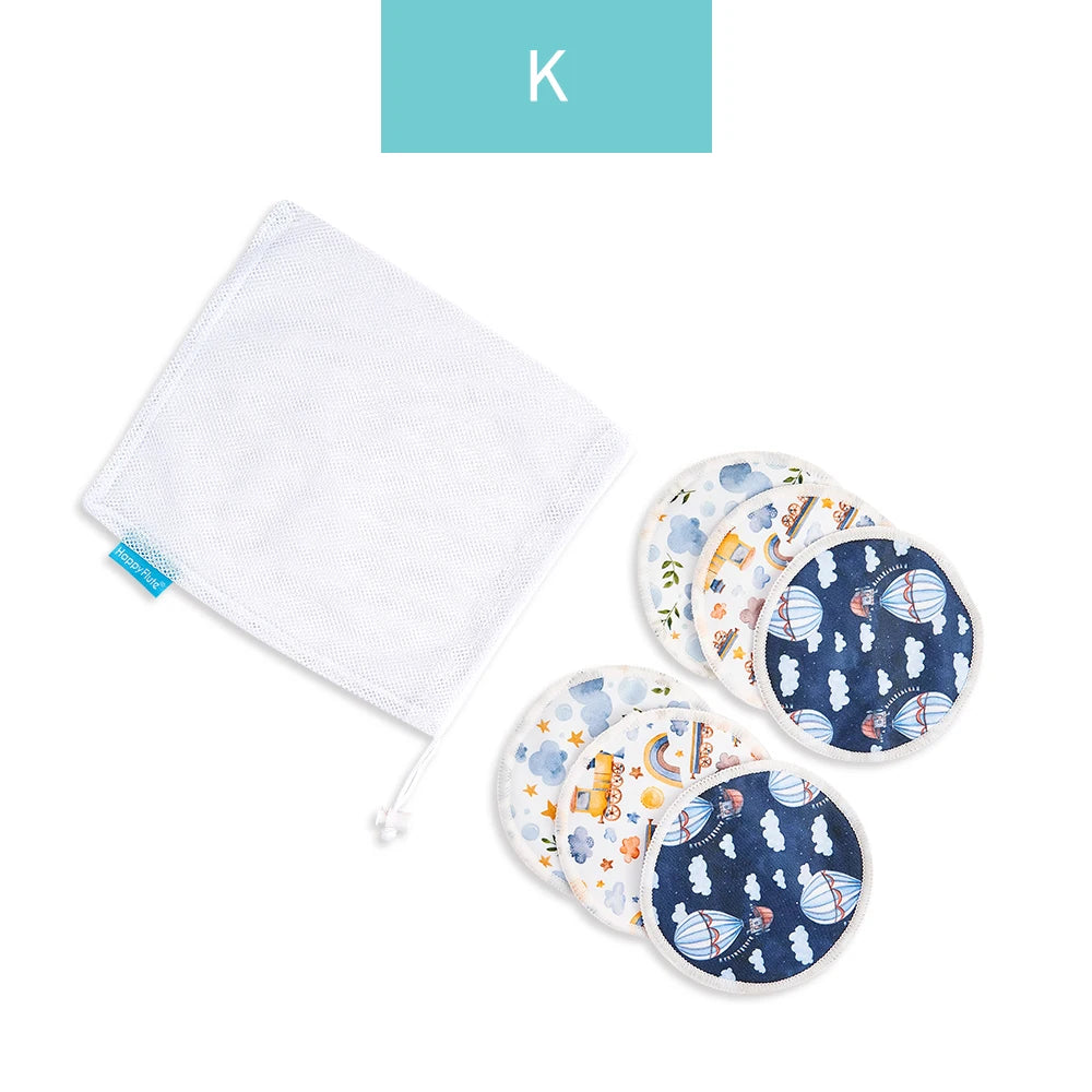 HappyFlute Super Absorbency Bamboo Nursing Pads Mum Use With Laundry Bag Waterproof Washable Feeding Pad Reusable Breast Pads