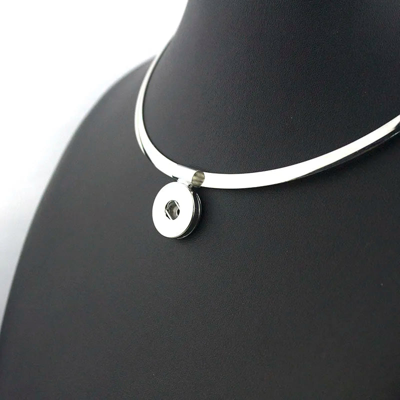 Snap Jewelry Women's Classic Torques 18mm Snap Button Necklace Boho Bohemian Necklaces & Pendants Unisex DIY Jewelry