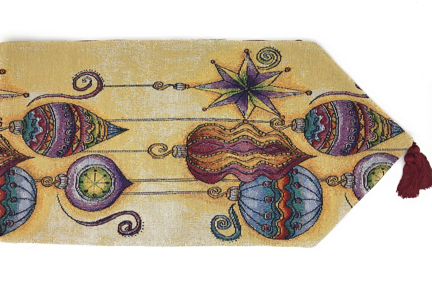 DaDa Bedding Set of 8 Pieces Bohemian Ornaments Table Tapestry - 4 Placemats, 2 Table Runners, 2 Throw Pillow Covers (14