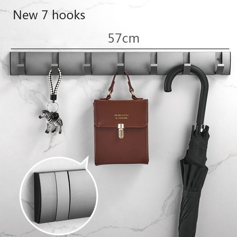 Black Golden Robe Hooks Folding Towel Hanger Nail Installation Wall Hooks C