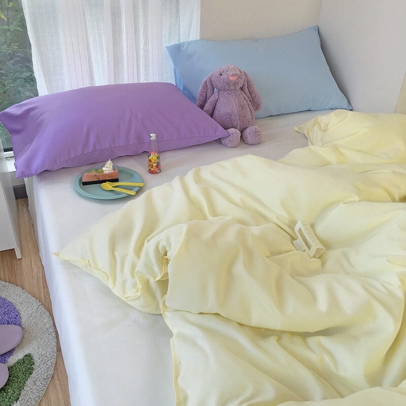 Bedding Set Bed Sheet Set Duvet Cover Set King Size Queen Size Comforter Sets Luxury Bedroom Anime Cute Pink