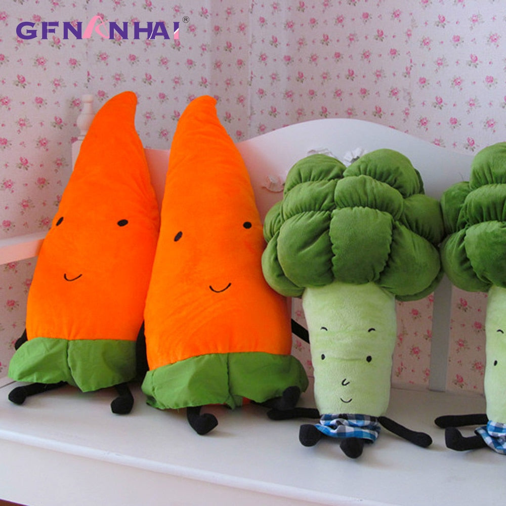 1pc 55/70cm Cartoon Vegetables Plush Toy Creative Carrot Broccoli Plush Pillow Stuffed Soft Toys for Children Kids Birthday