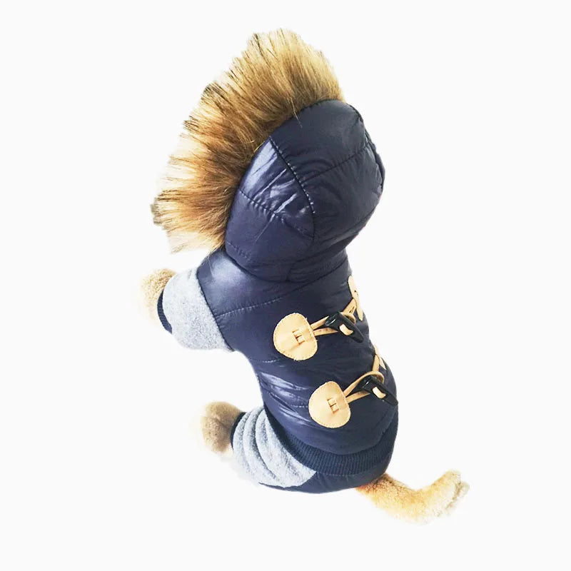New Thickening Warm Jacket Winter Dog Clothes Pet Coat Clothing Hooded Jumpsuit Warm Clothes for Dogs