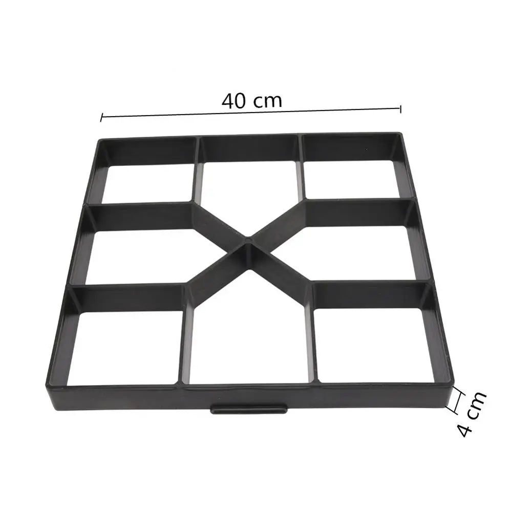 Plastic Path Maker Mold Reusable Concrete Cement Stone Brick Design DIY Manually Paving Paver Walk Mould Garden Building Tool