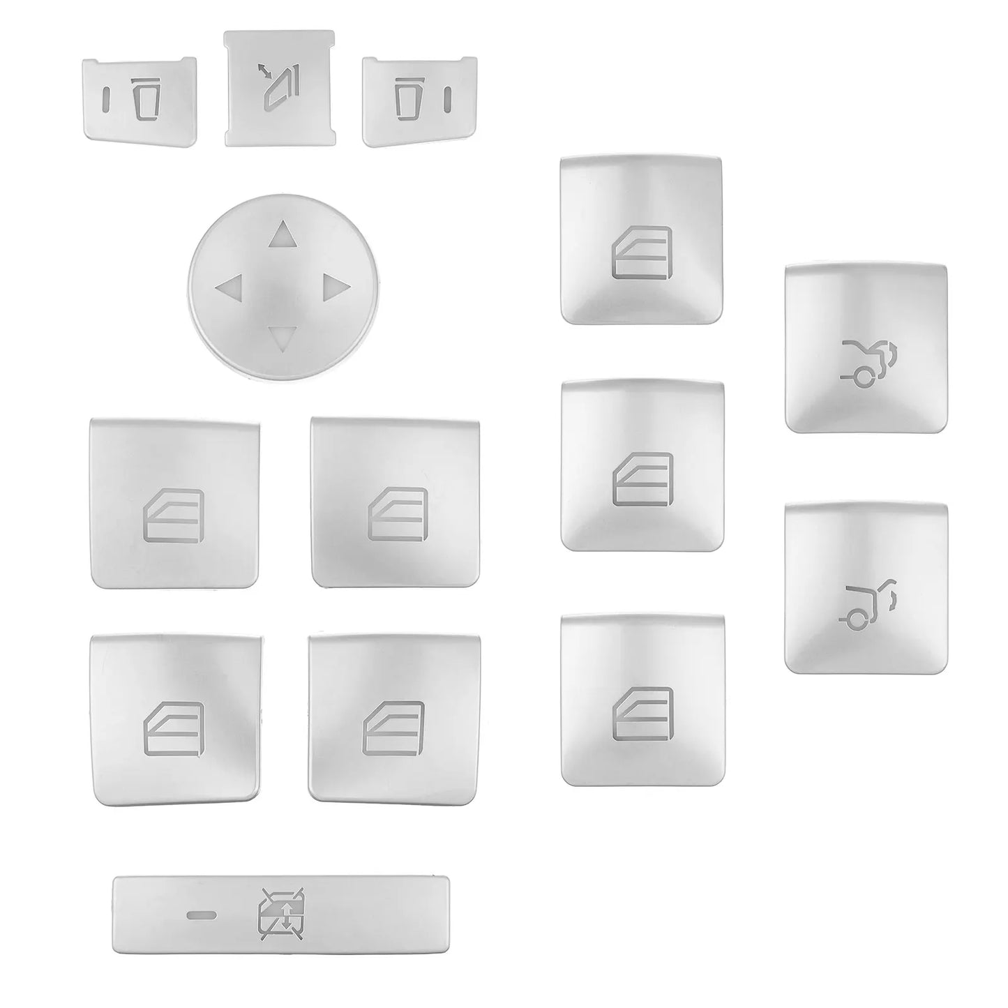 AngelguoguoCar Window Glass Lift Button Trim Cover Sticker for Mercedes Benz a/B/C(w204)/E(w212)/Gla /CLA/ GLK/ GLE-class