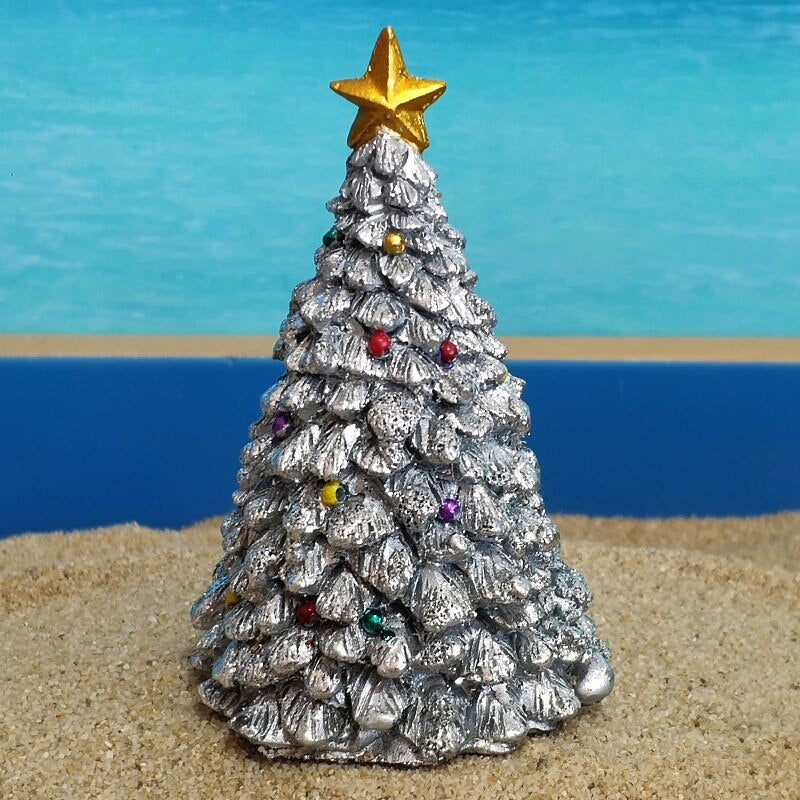 Handmade Miniature Christmas Tree Resin Figurines Crafts Ornament for Kids Christmas