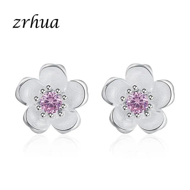 Newest 925 Sterling Silver Needle Women's Jewelry Cute Chic Stud Earrings for School Girls Kids Lady Birthday S925 Stamp