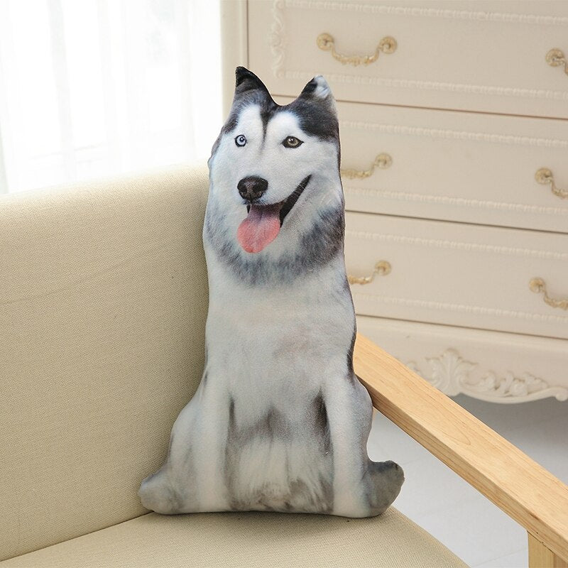 1PCS 50CM 3D Simulation Cat Plush Stuffed Soft Pillow Cute Lifelike Dog Sofa Bedroom Cushion Kids Toys Home Decoration