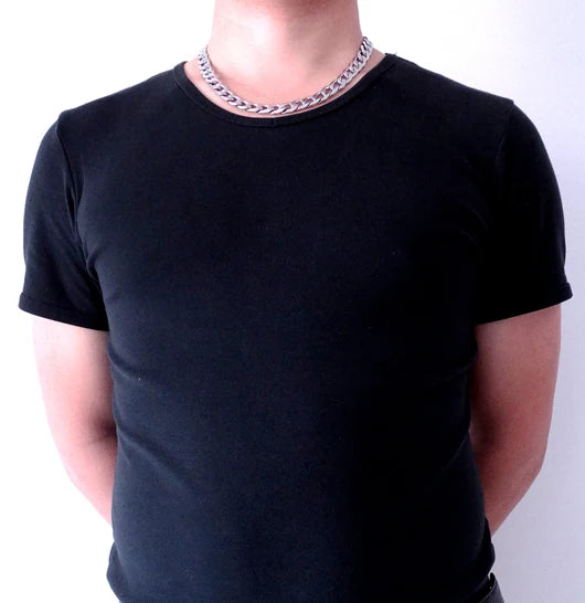 12mm 18'' - 36'' Inches Customize Length Mens High Quality Stainless Steel Necklace Curb Cuban Link Chain Fashion Jewerly