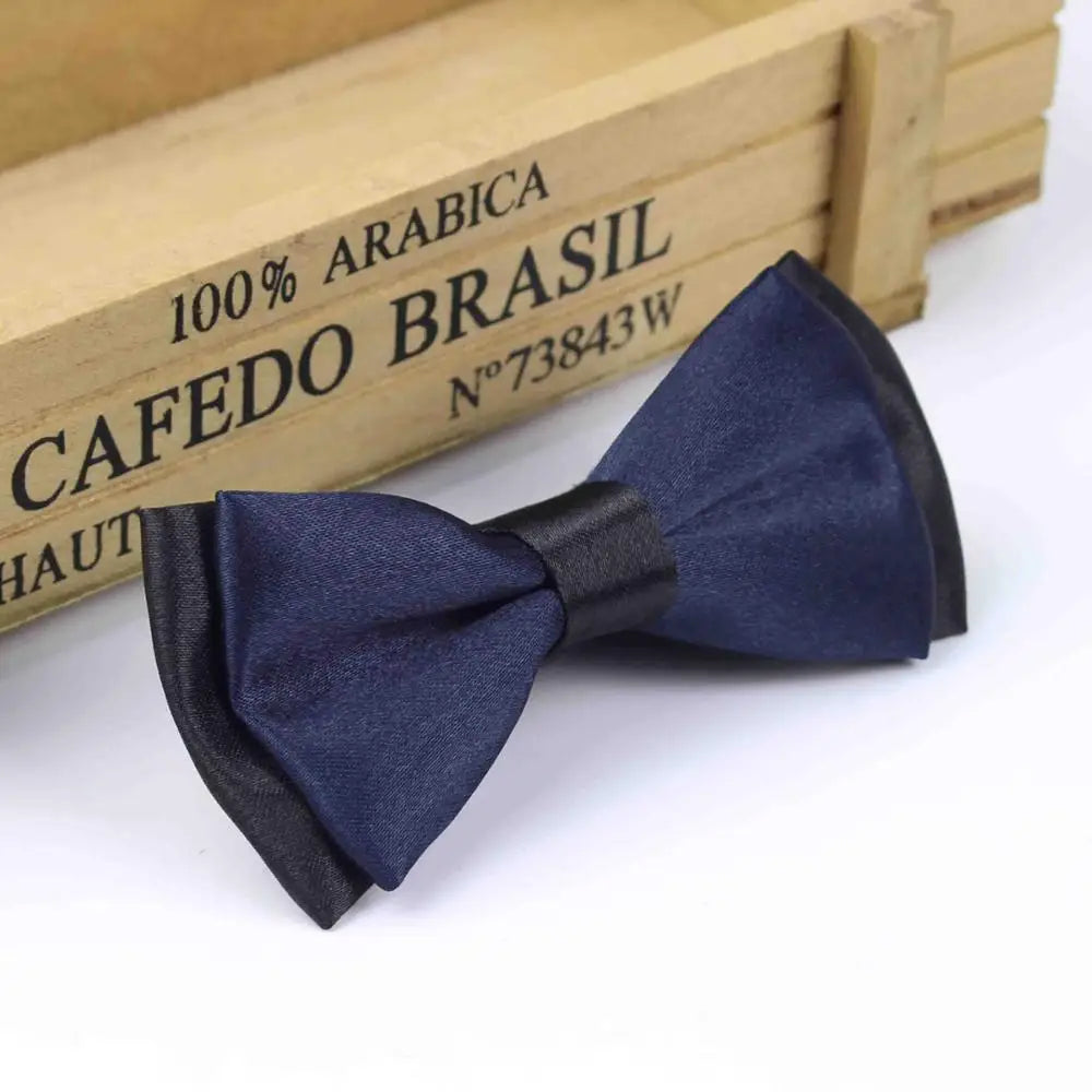 Classic Kid Suit Neckwear Baby Boy's Girls Fashion Solid Color Adjustable BowtiE Chlidren Two Tone Pet Dog Cat Bow Tie