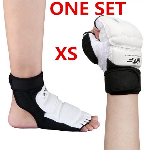 Full Set of Kung Fu Sport Taekwondo Gloves Foot Ankle Protector Support Wushu