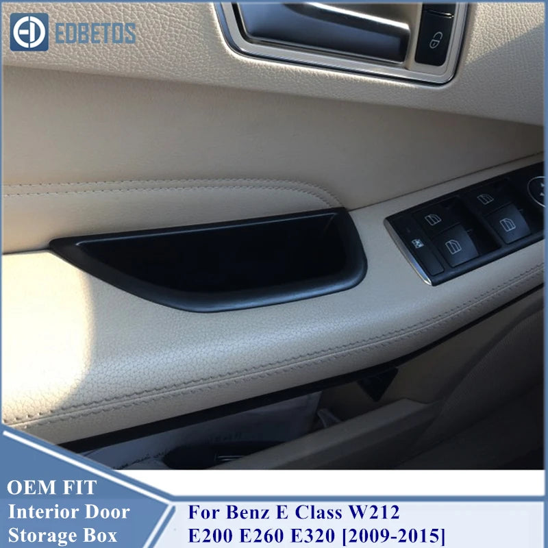 Door Storage Barrel for Mercedes Benz E Class W212 E200 E260 E320 Door Handle Container Holder Tray Storage Box 2009 2010-2015