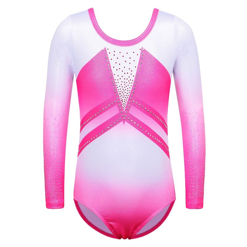 BAOHULU Toddler Teens Gymnastics Jumpsuit Long Sleeve Leotards for Girls Kids