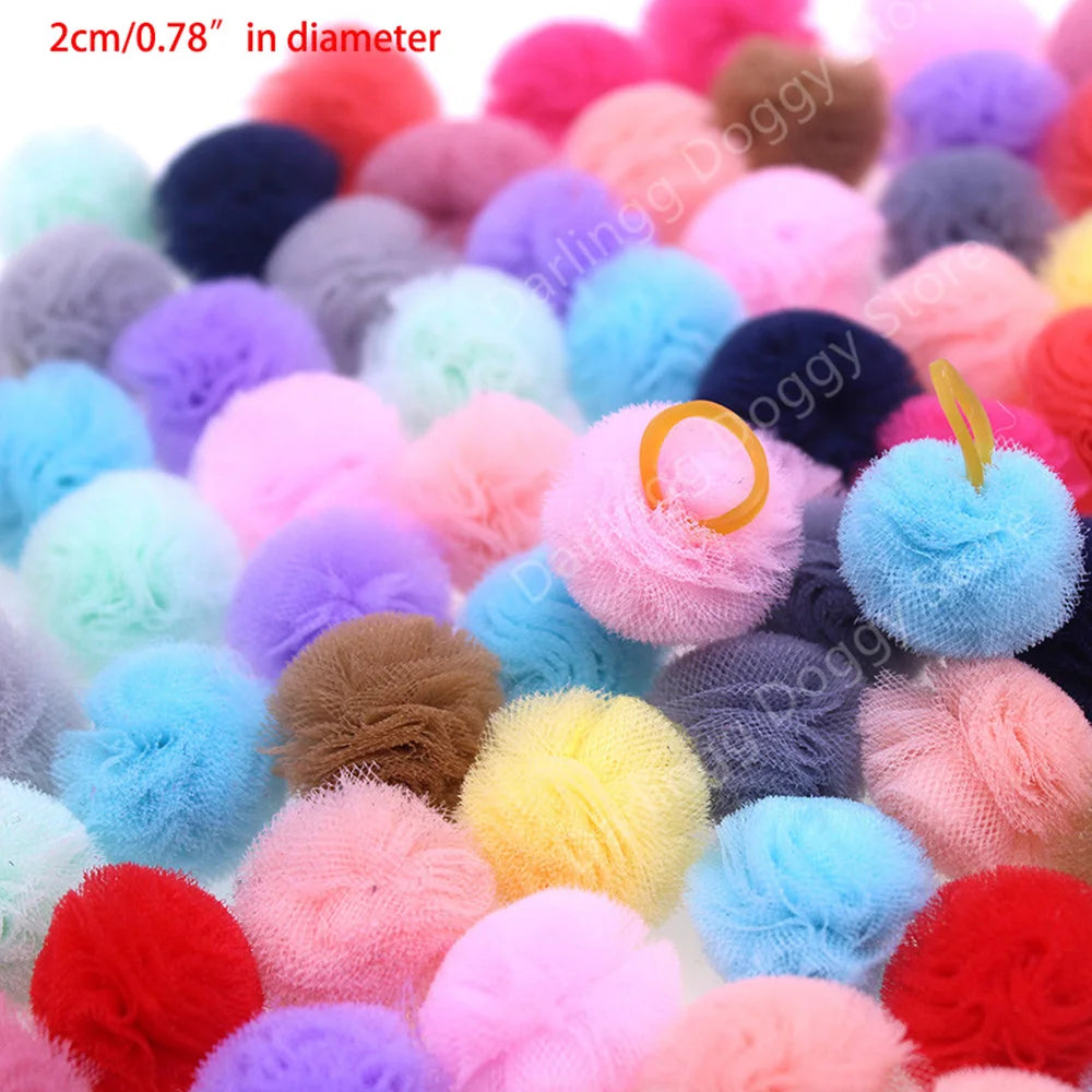 20PCS Pet Bows Dog Hair Bows for Puppy Yorkshirk Small Dogs Hair Accessories Grooming Bows Rubber Bands Dog Bows Pet Supplies