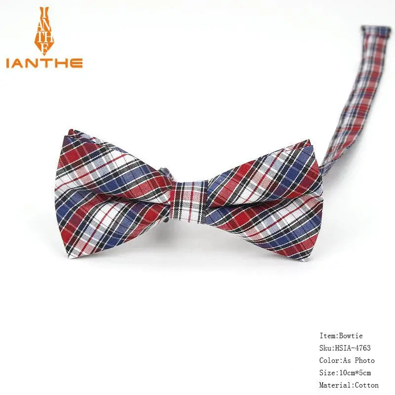 36Colors Brand Plaid Kid Bowtie Cotton Children Bowties Baby Kid Classical Pet Dog Cat Striped Butterfly Child Bow Tie