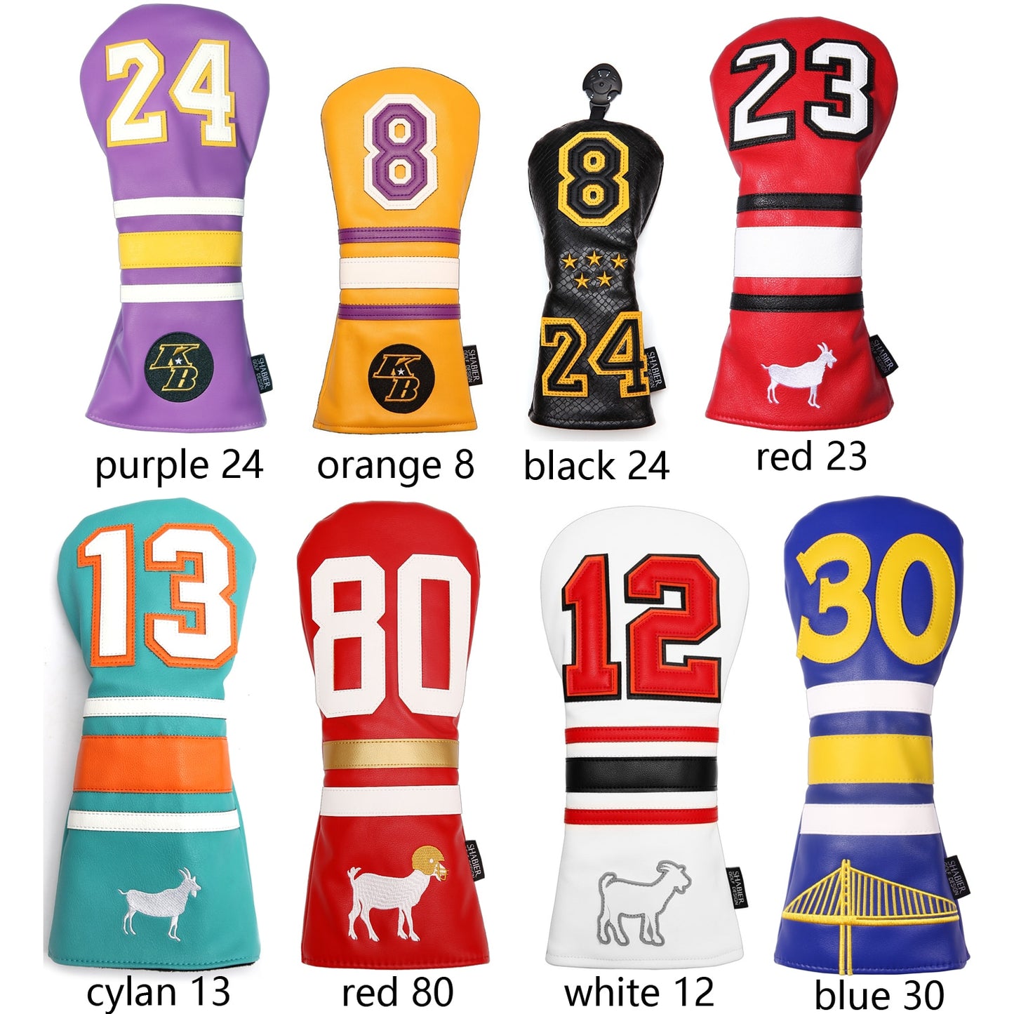 Golf Driver Headcover With Tail for Man Women PU Leather Cartoon Style Lovely Golf Driver Cover