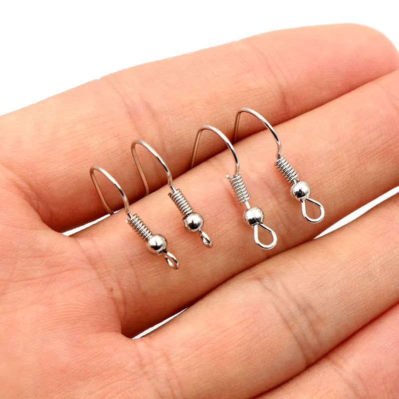 100pcs/Lot 20x17mm DIY Earring Findings Earrings Clasps Hooks Fittings DIY Jewelry Making Accessories Iron Hook Earwire Jewelry