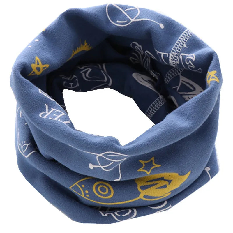 New Autumn Winter Girls Cotton Scarf Kids Scarf Bibs LIC Boys Girls Scarves Lovely Kids Collar Children Bufandas O Ring Scarf