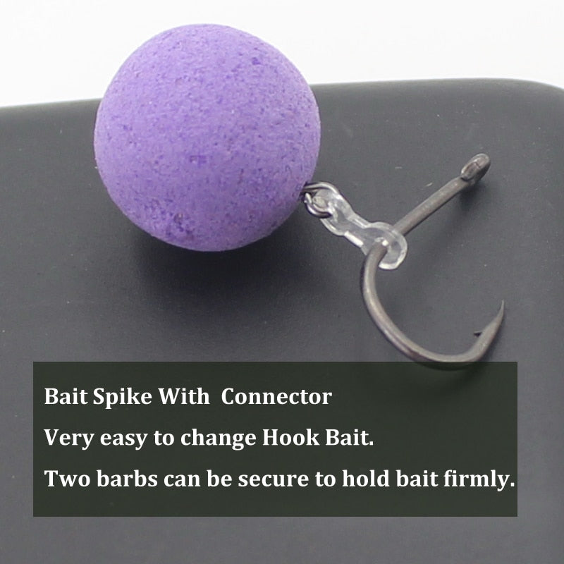 Metal Bait Spike Carp Fishing Accessories Bait Sting Boilies Pin With Clear Rubber Corn Ronnie Hair Rig Carp Feeder Tackle