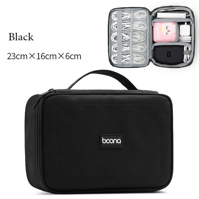 TUUTH Travel Digital Cable Storage Bag Mobile Power Organizer Bag Electronics Accessories Bag Case for Earphones