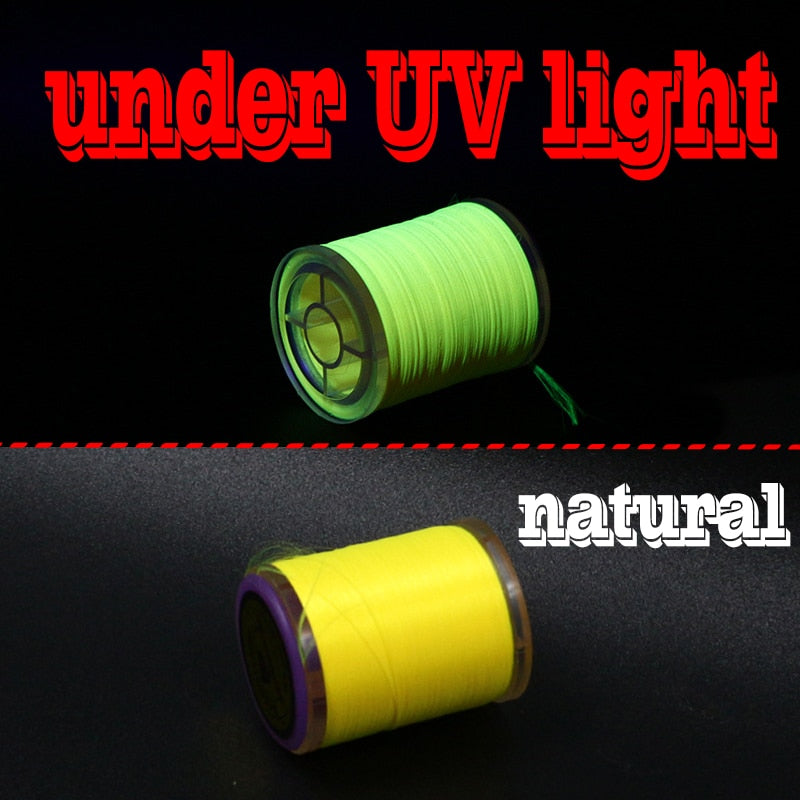 New 6 Optional UV Fluo Colors Standard 6/0 Fly Tying Thread 150D Polyester Filaments Thread Trout Bass Pike Flies Exclusive-Use