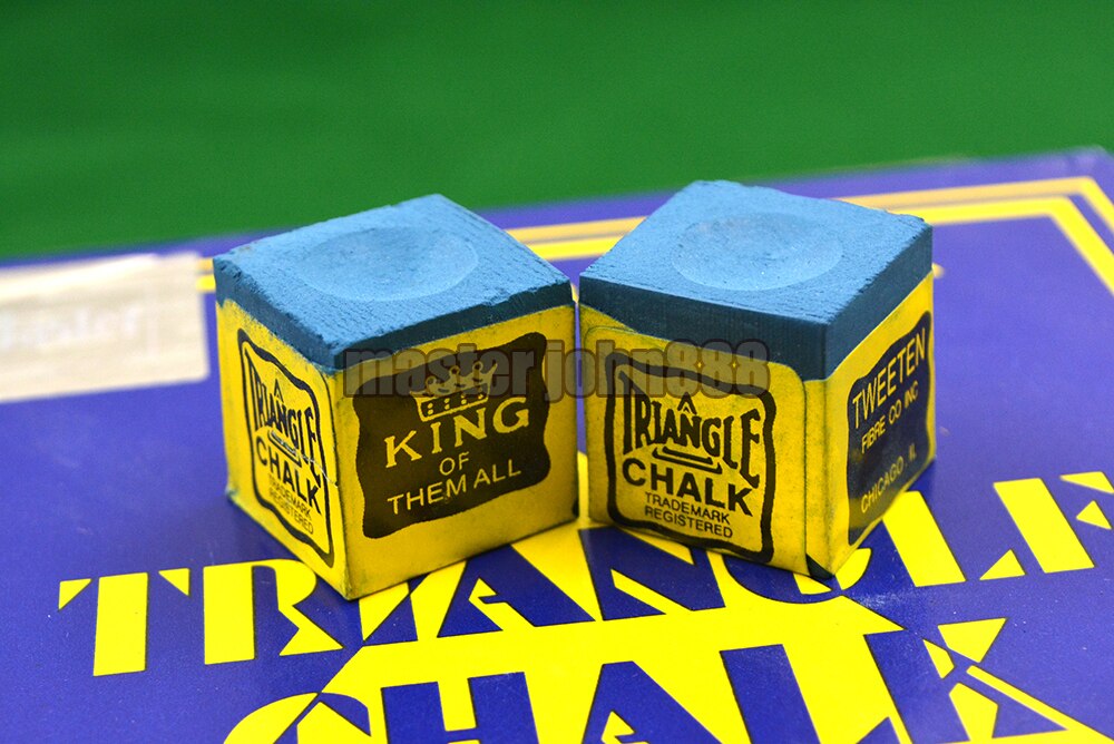 4pcs OF TRIANGLE MASTER Pool Billiards Snooker Chalk Cubes Chalk Green/Blue/Red/Grey