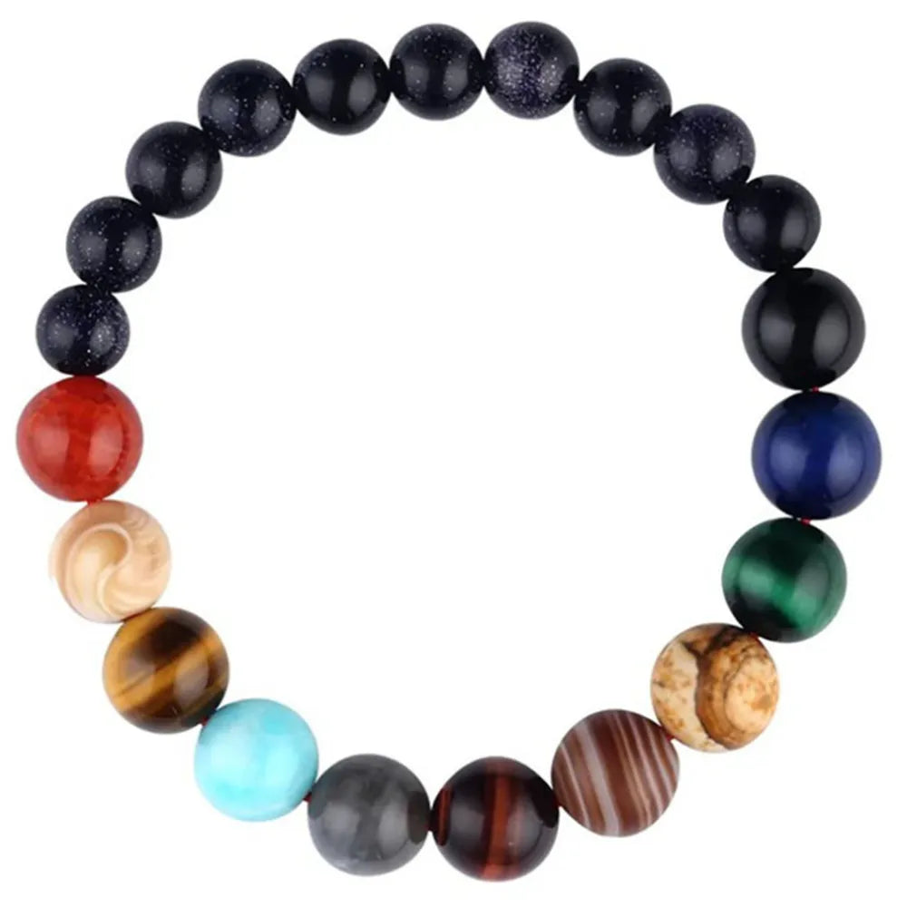 2023 Eight Planets Bead Bracelet Men Natural Stone Universe Yoga Solar Chakra Bracelet for Women Men Jewelry