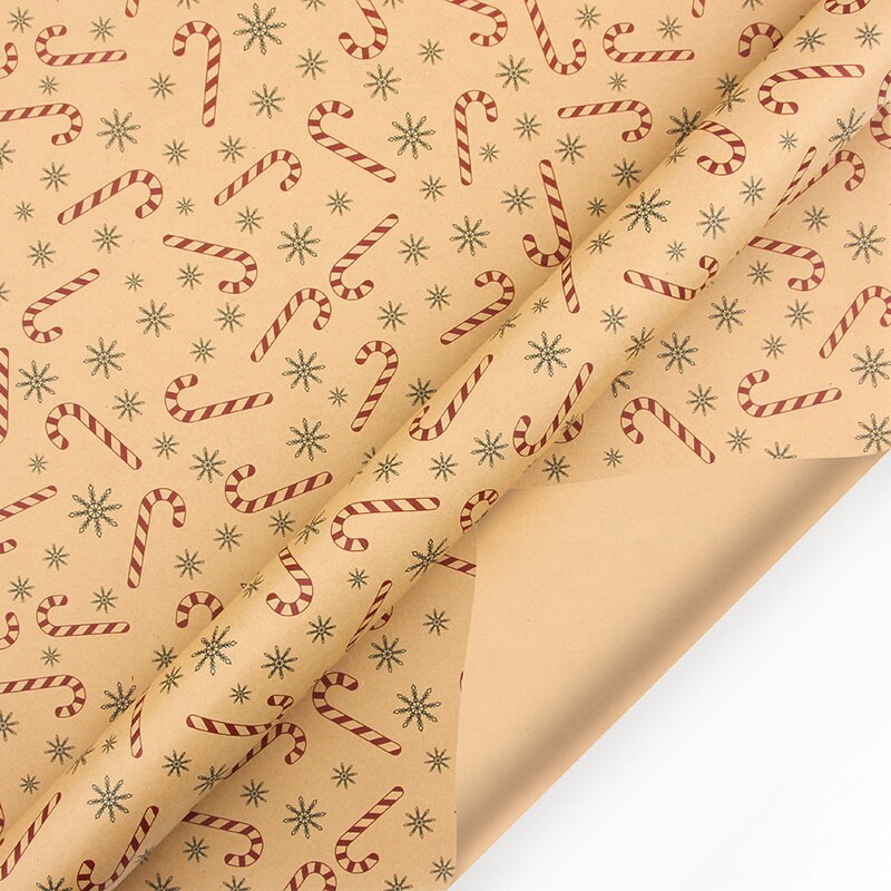 70X50cm Christmas Diy Kraft Wrapping Paper Printing Paper Christmas New Year Decoration Wrapping Paper