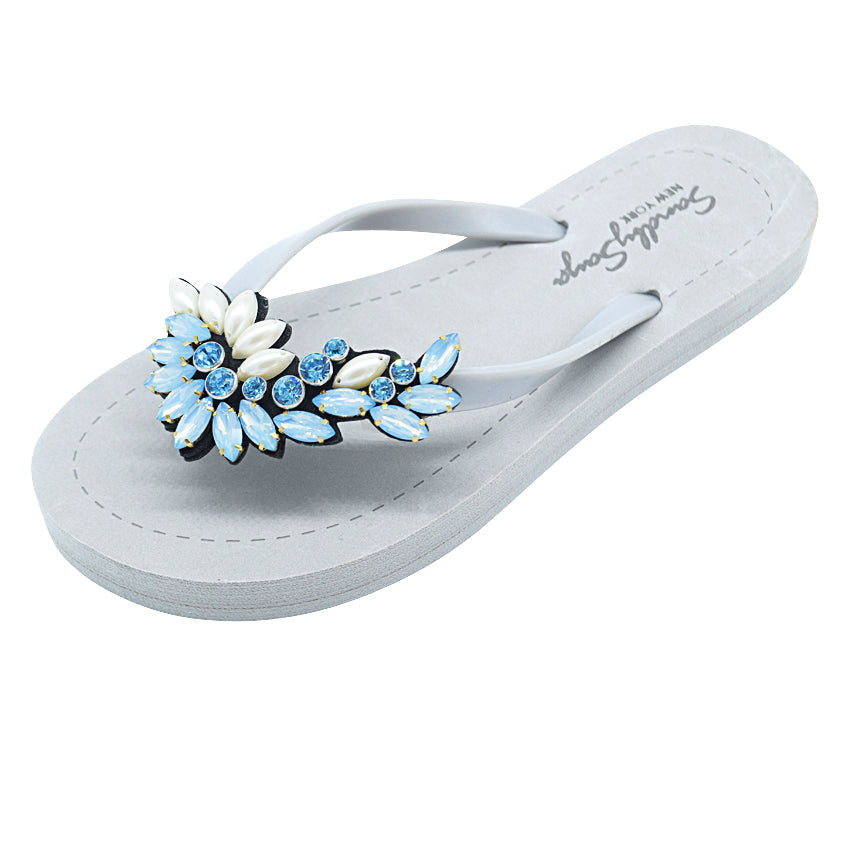 Manhattan Pearl- Flat Flip Flops Sandal