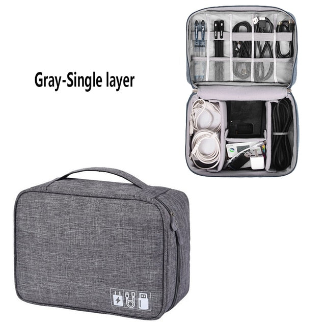 TUUTH Travel Digital Cable Storage Bag Mobile Power Organizer Bag Electronics Accessories Bag Case for Earphones