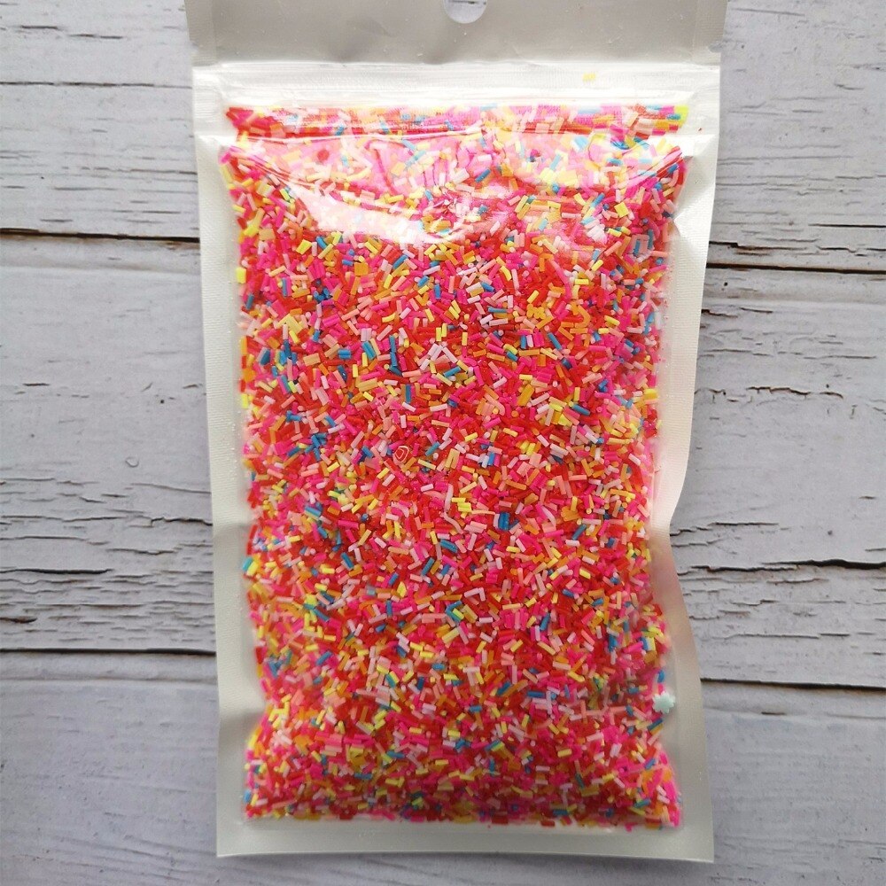 100g/Bag Slime Clay Sprinkles Filler Toys Accessories Candy Fake Cake Dessert Mud Decoration