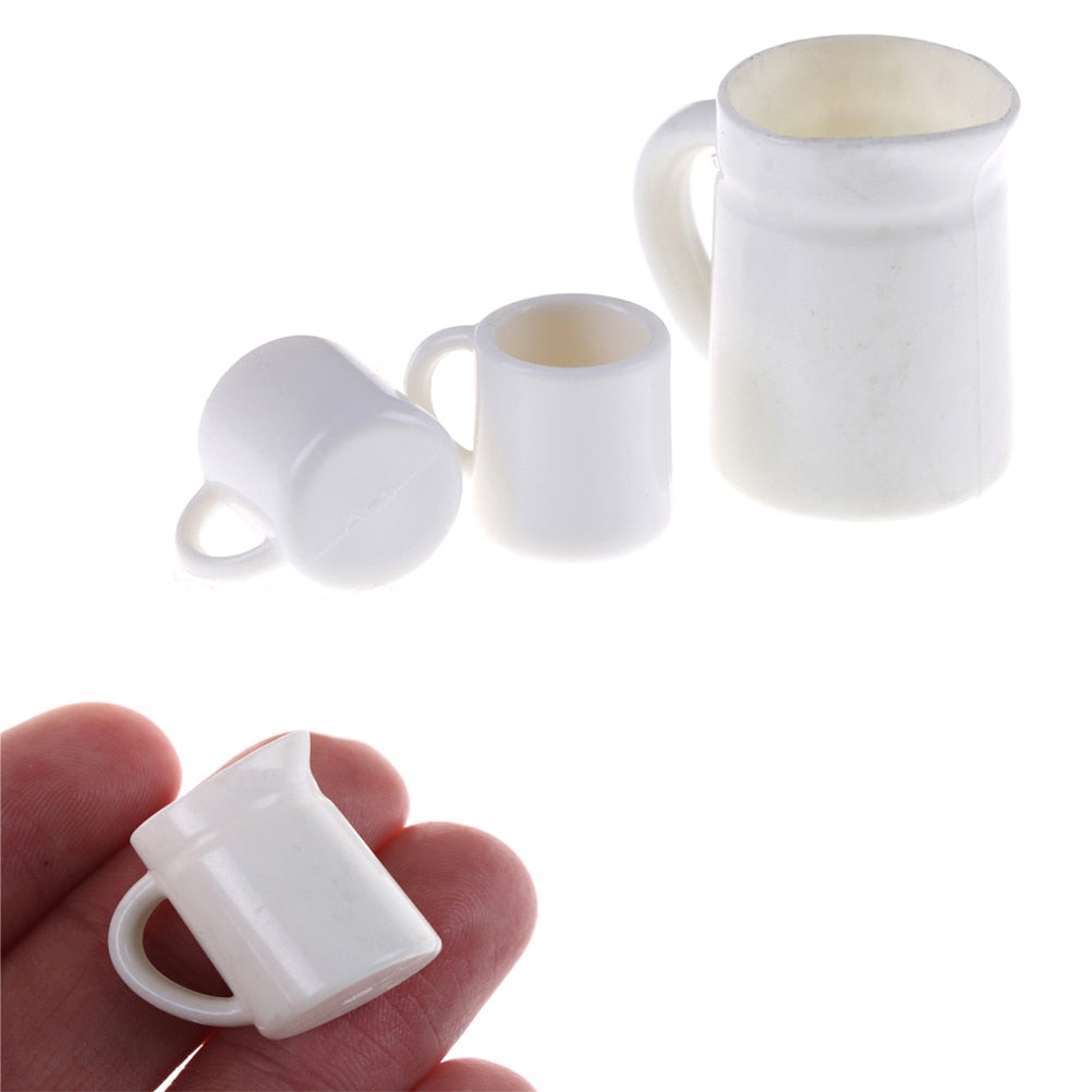1:12 Tableware Teapot Coffee Cup Saucer Tray Plate Tea Set Pot Kitchen Decor Dollhouse Miniature Christmas Doll Accessories