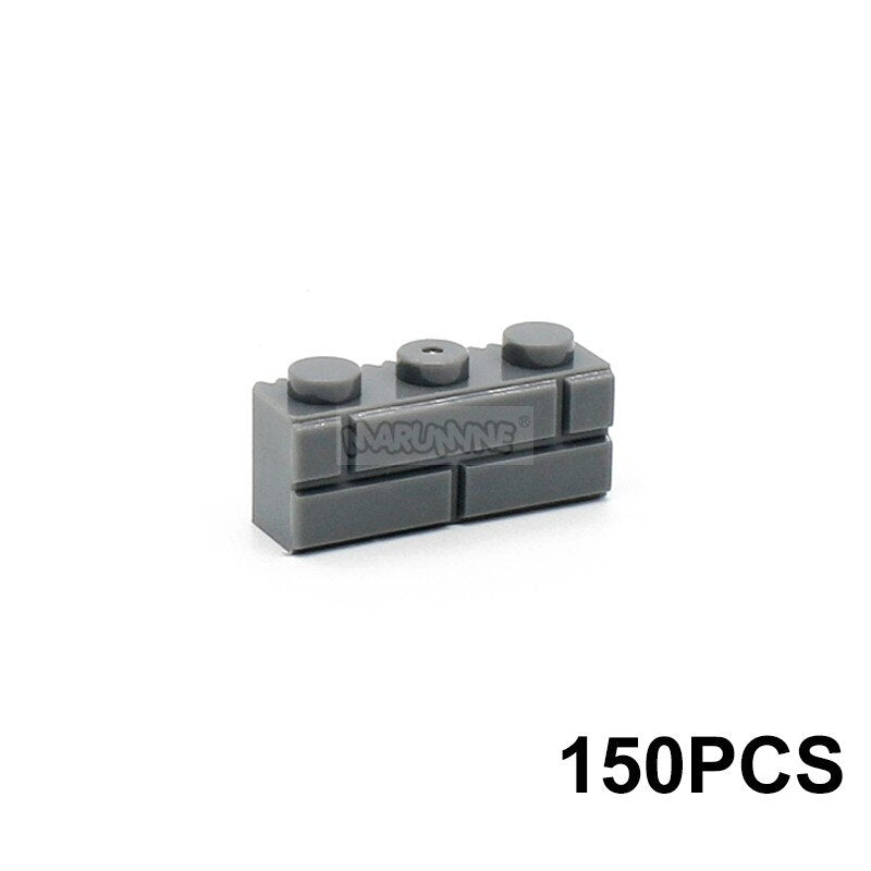 MARUMINE 150PCS 1x3 Wall Bricks Cube Idea Part House Build Block Parts 3622 Compatible Accessories DIY Assembly MOC Street View