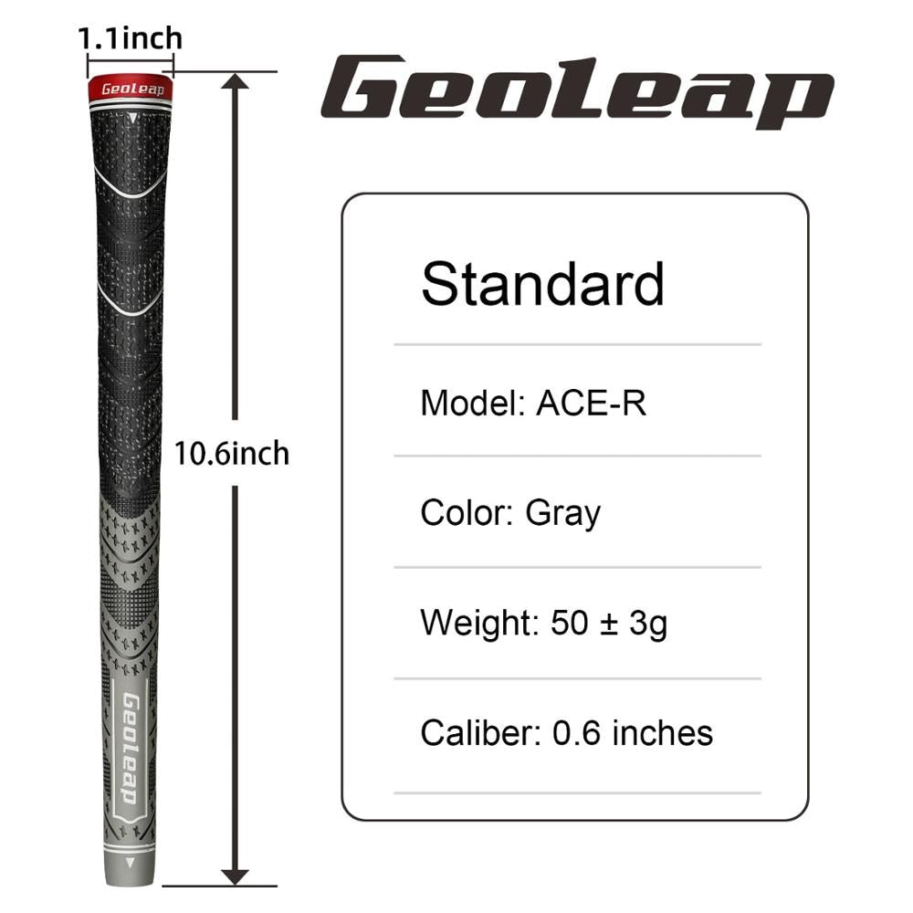 Geoleap Golf Grips 10pcs/Lot, Back Rib,Multi Compound Hybrid Golf Club Grips, Standard, 7 Color. Fress Shipping
