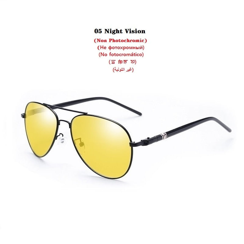 Photochromic Sunglasses Men Women Polarized Chameleon Glasses Men's Change Color Sun Glasses for Man Day Night Vision Eyewear