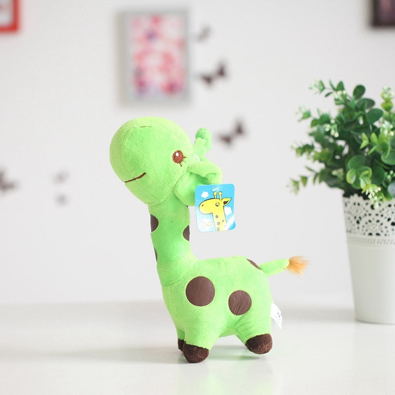 18cm/25cm Cute Giraffe Plush Toy Pendant Soft Deer Stuffed Cartoon Animals Doll Baby Kids Toys Christmas Birthday Colorful