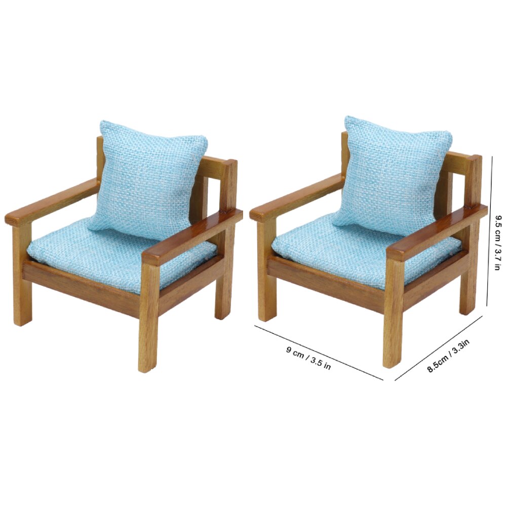 1/12 Miniature Sofa Simulation Dollhouse Sofa Living Room Furniture Children Doll House DIY Pretend Play Role Toys