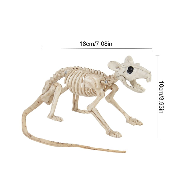 Halloween Movable Skeleton Fake Human Skull Bones Halloween Party Home Bar Decorations Haunted House Horror Props Ornament Toys