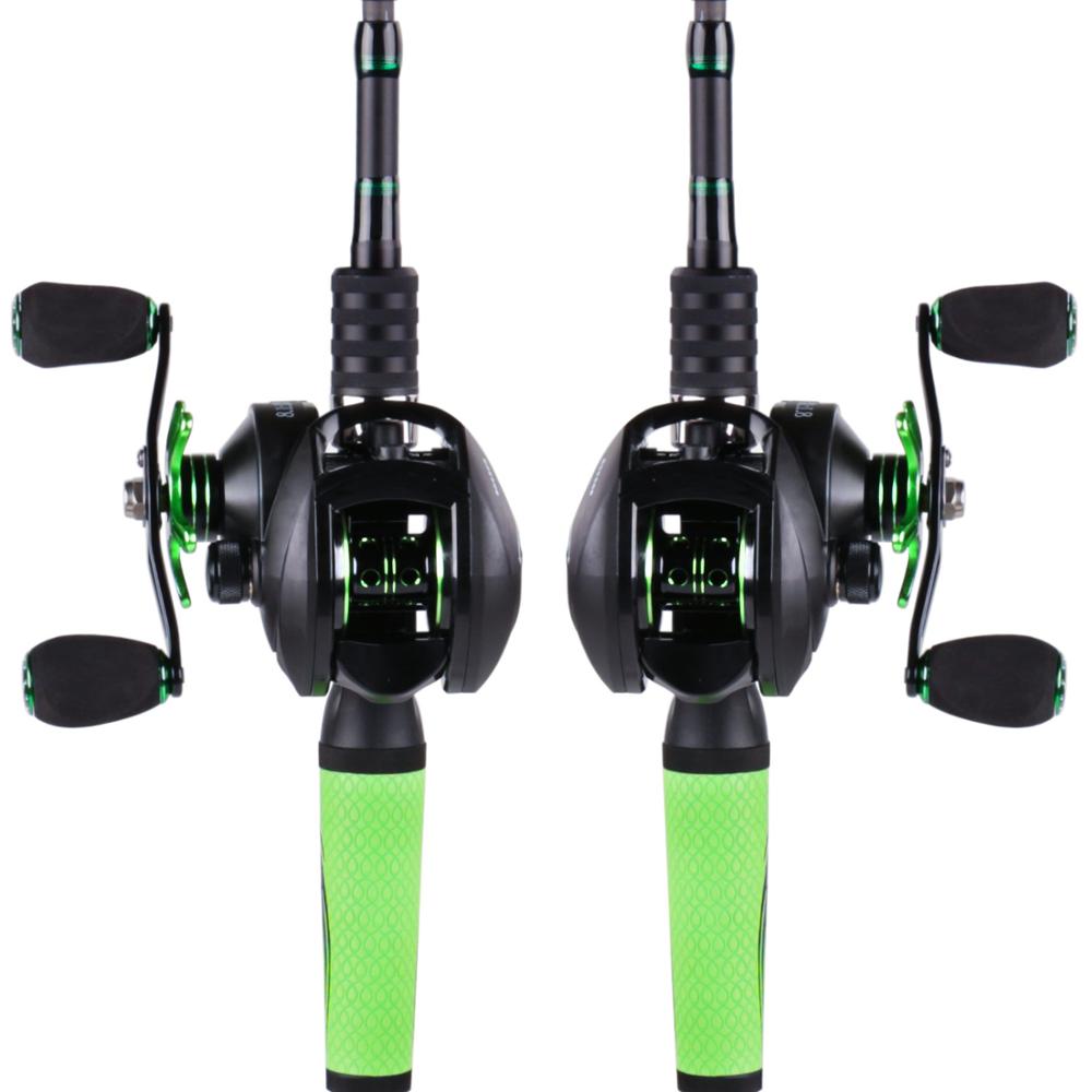 Sougayilang 4Section M Power Carbon Fiber Baitcsting Rod Full Kit Casting Reel Set 100M Fishing Line Lures Hooks Jig Head Pesca