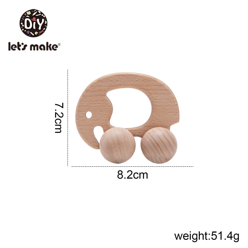 Wooden Toy Car Shape Organic Beech for Babies Teether Kids Brain Game Toys Handmade Crafts Christmas Cognitive Infants Toys