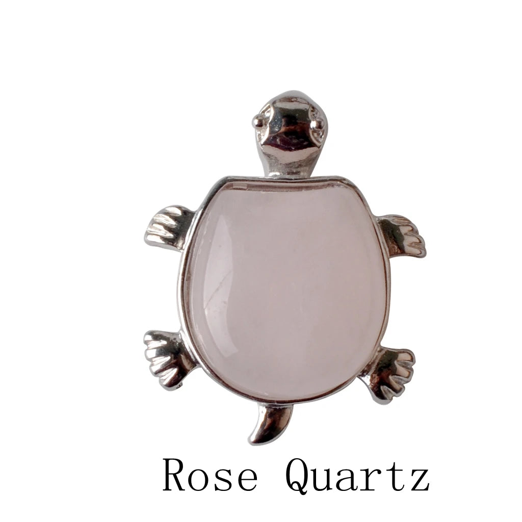 Howlite Turtle Nacklace Pendant Natural Semi Precious Stones Give for Men and Women