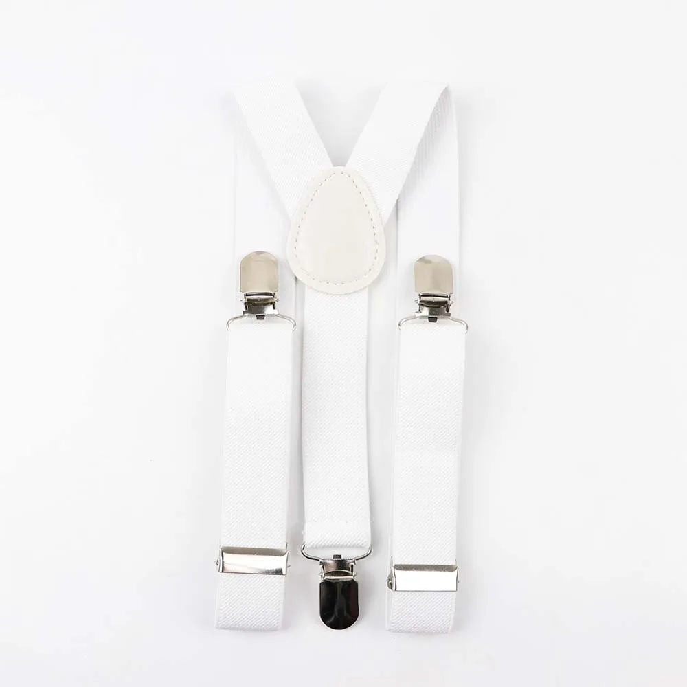 Solid Color Children Belt Baby Boys Suspenders Polyester Y-Back Braces Adjustable Elastic Kids