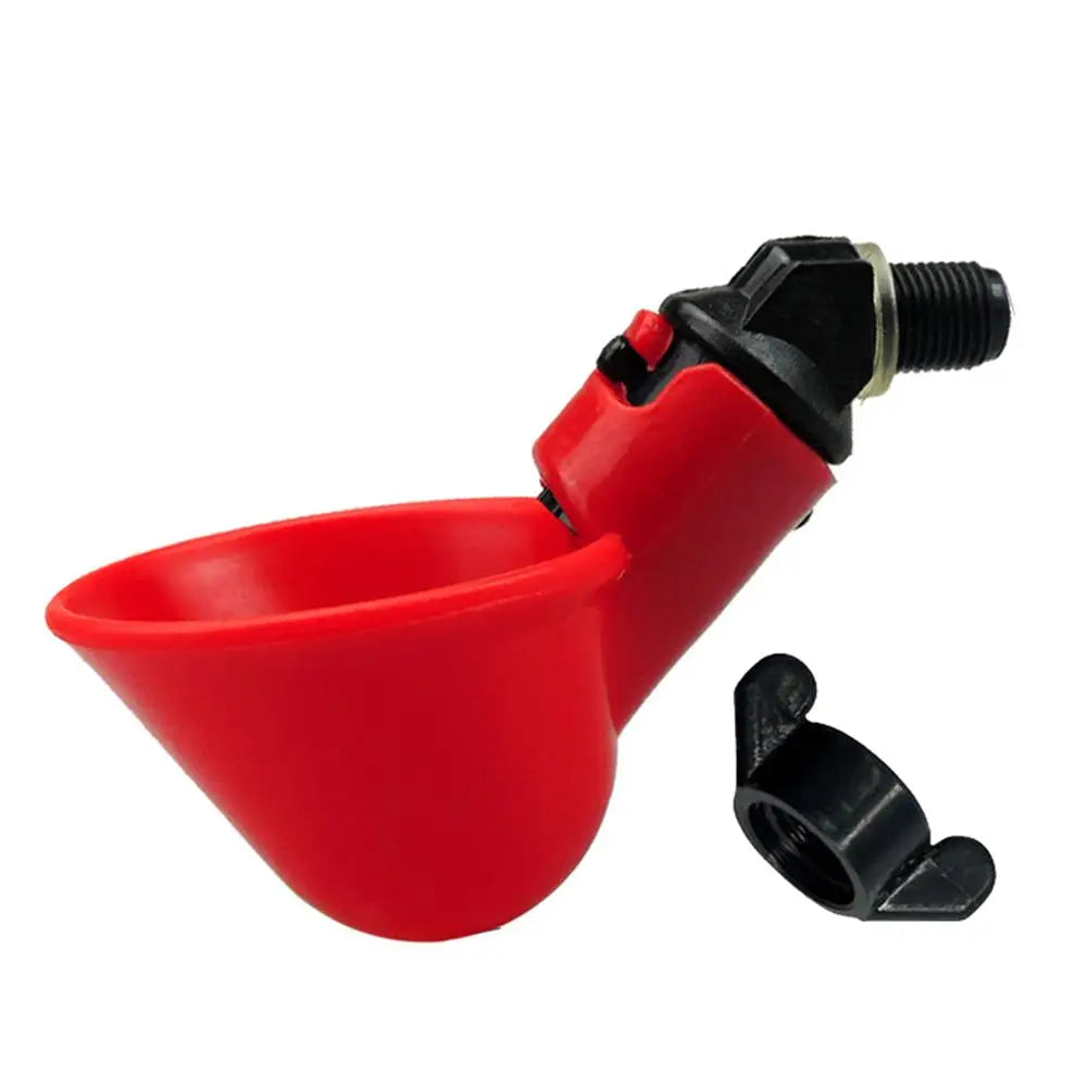 5 Pcs Poultry Water Drinking Cups Automatic Quail Chicken Drinking Plastic Chicken Fowl Drinker Cups Breeding Equipment
