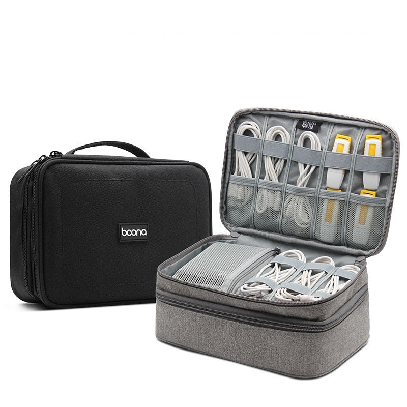 TUUTH Travel Digital Cable Storage Bag Mobile Power Organizer Bag Electronics Accessories Bag Case for Earphones