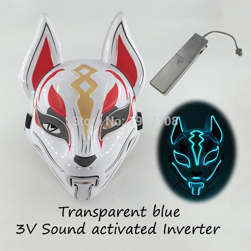 Fashion Halloween Party Mask Light Up Neon LED Mask for Halloween Carnival Party Glowing Anime Mask for Cosplay Decoration