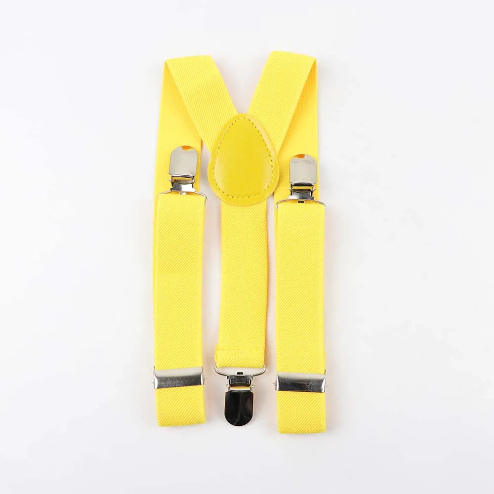 Solid Color Children Belt Baby Boys Suspenders Polyester Y-Back Braces Adjustable Elastic Kids