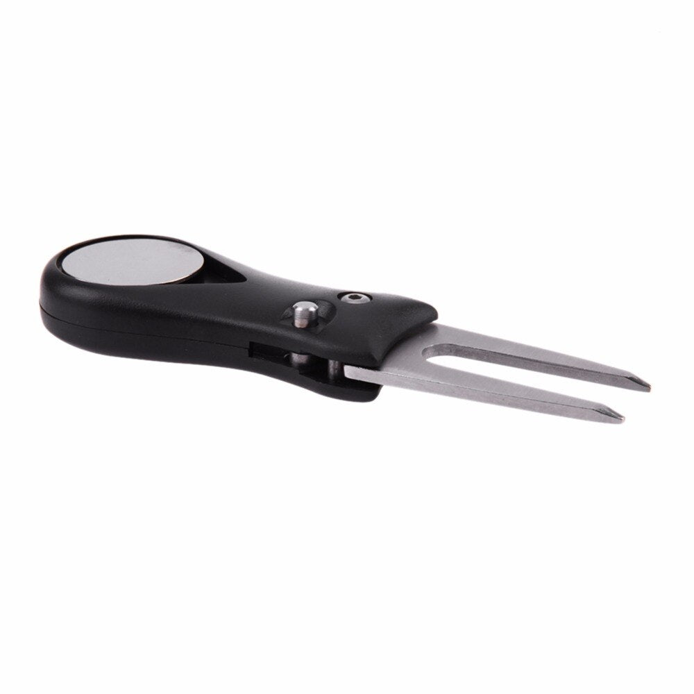 1 Pcs Golf Divot Tool Repair Switchblade Tool Pitch Groove Cleaner Golf Pitchfork Golf Accessories Putting Green Fork Dropship