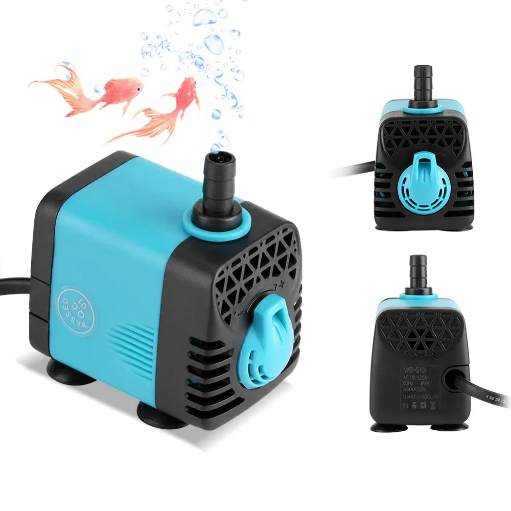220V Ultra Quiet Submersible Water Pump Filter Fish Pond Fountain Aquarium Tank High-Lift 10 15 25 40 55W 600-3000l/H EU Plug