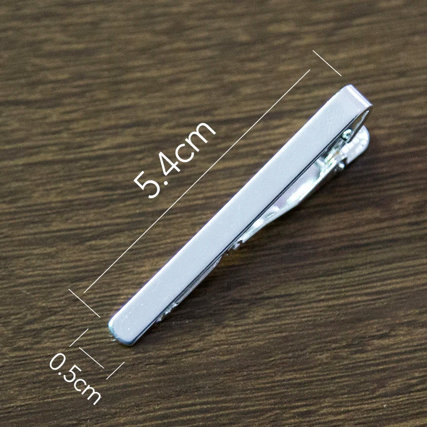 New Simple Style Tie Clip for Men Metal Tone Simple Bar Clasp Practical Necktie Clasp Tie Pin for Mens