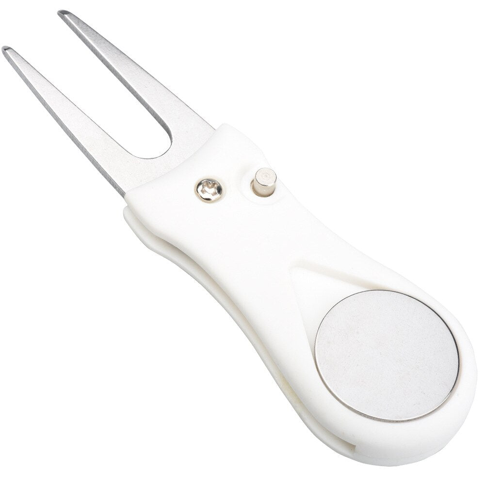 1 Pcs Golf Divot Tool Repair Switchblade Tool Pitch Groove Cleaner Golf Pitchfork Golf Accessories Putting Green Fork Dropship